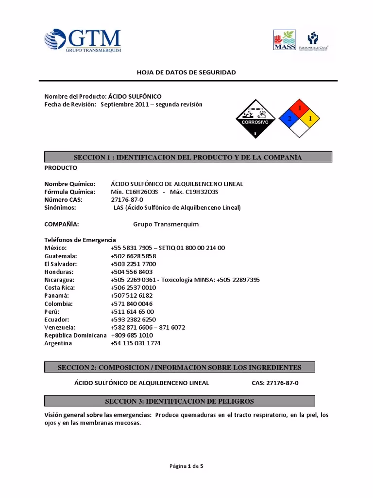 ¿Para qué sirve el ácido sulfónico lineal?
