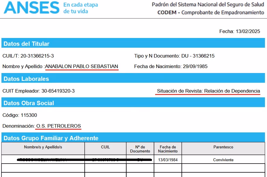 ¿Cuál es el CUIT de OSPe?