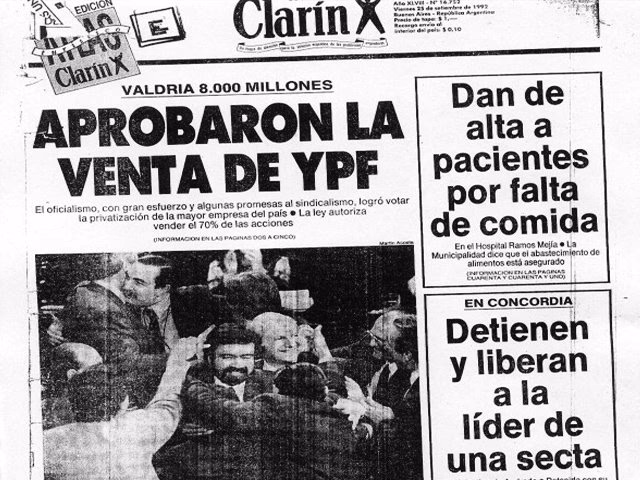 YPF: Claves de su privatización en los años 90