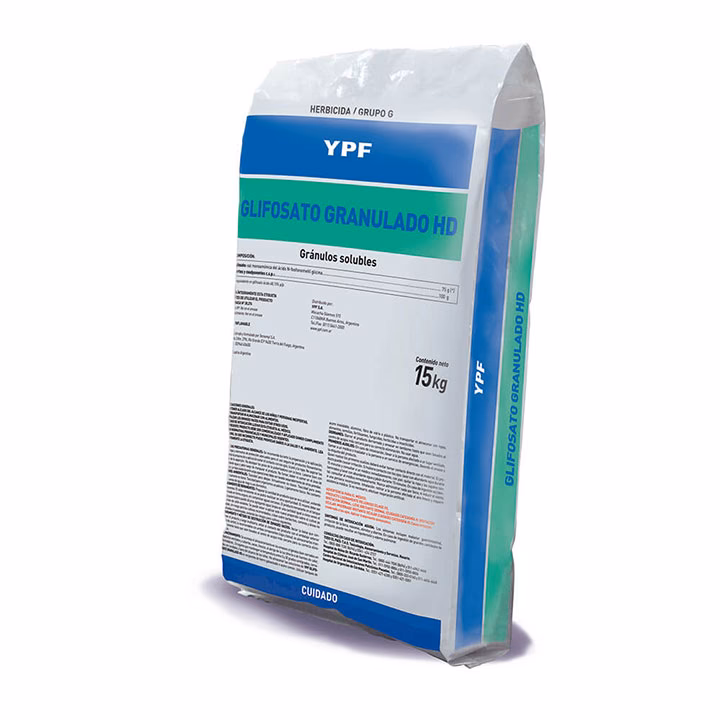 ¿Cuántos gramos de glifosato granulado por litro de agua?