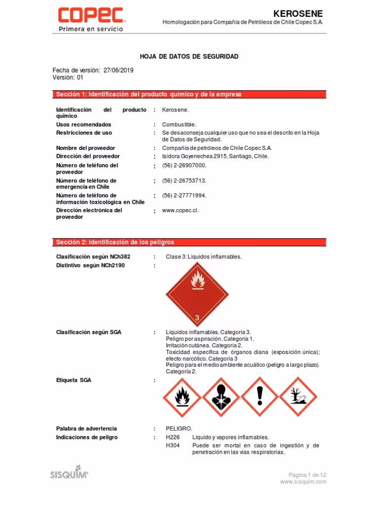 ¿Qué ocurre si inhalas el olor a queroseno?