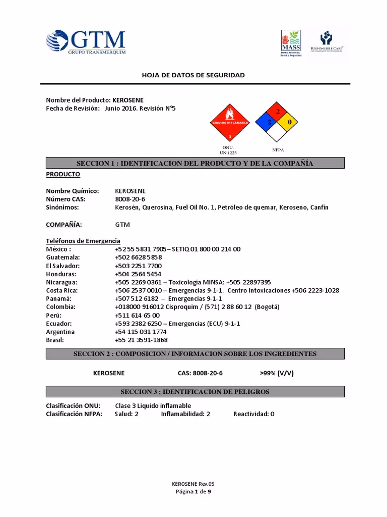 ¿Qué efectos tiene el queroseno en el cuerpo?