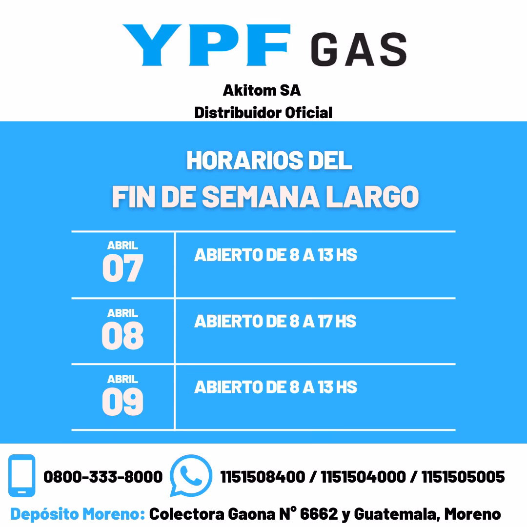 ¿Cuáles son los horarios de trabajo en YPF?