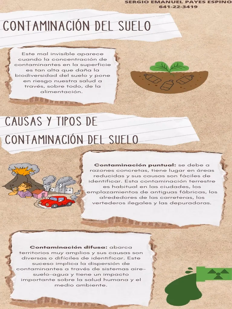 ¿Qué podemos decir sobre la contaminación del suelo?
