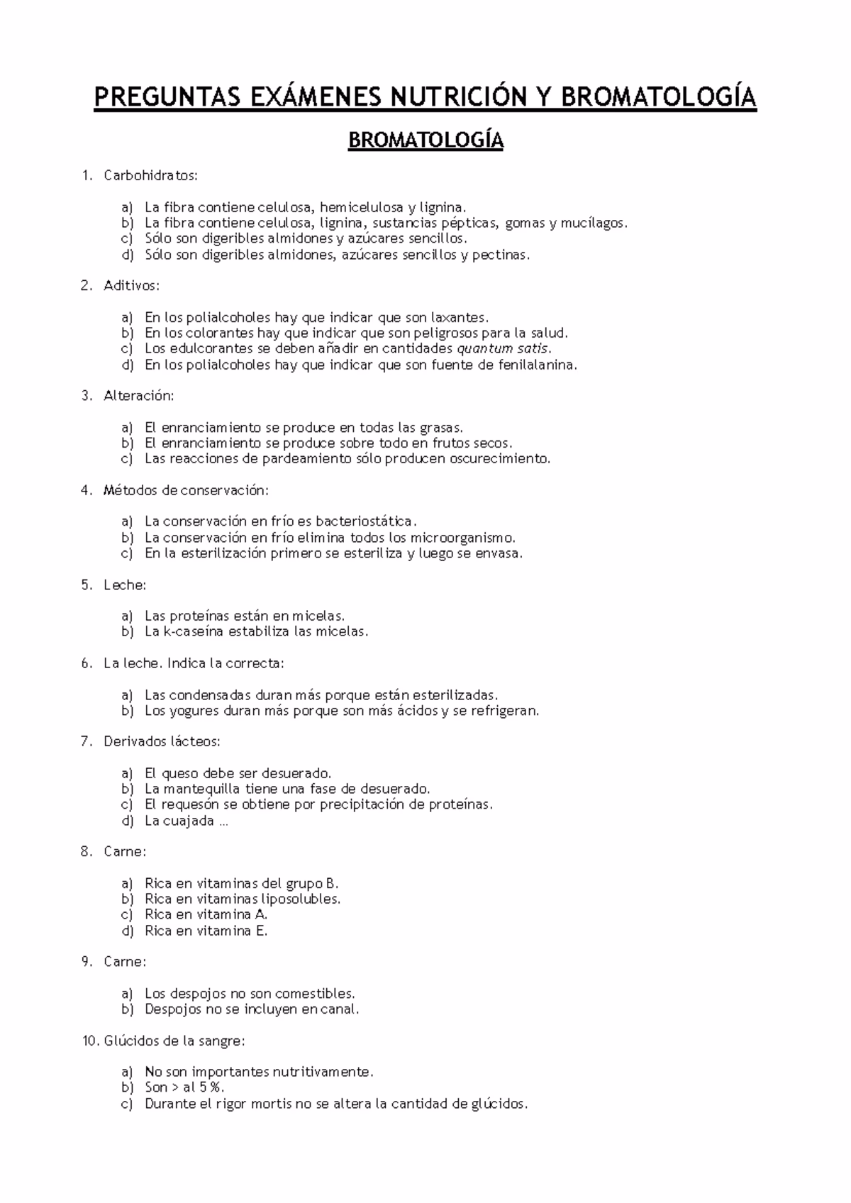 ¿Qué revisa la bromatología?