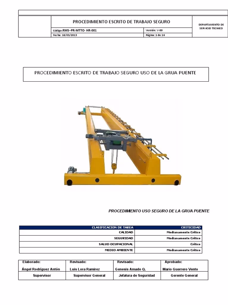 ¿Cuáles son los movimientos de un puente grúa?