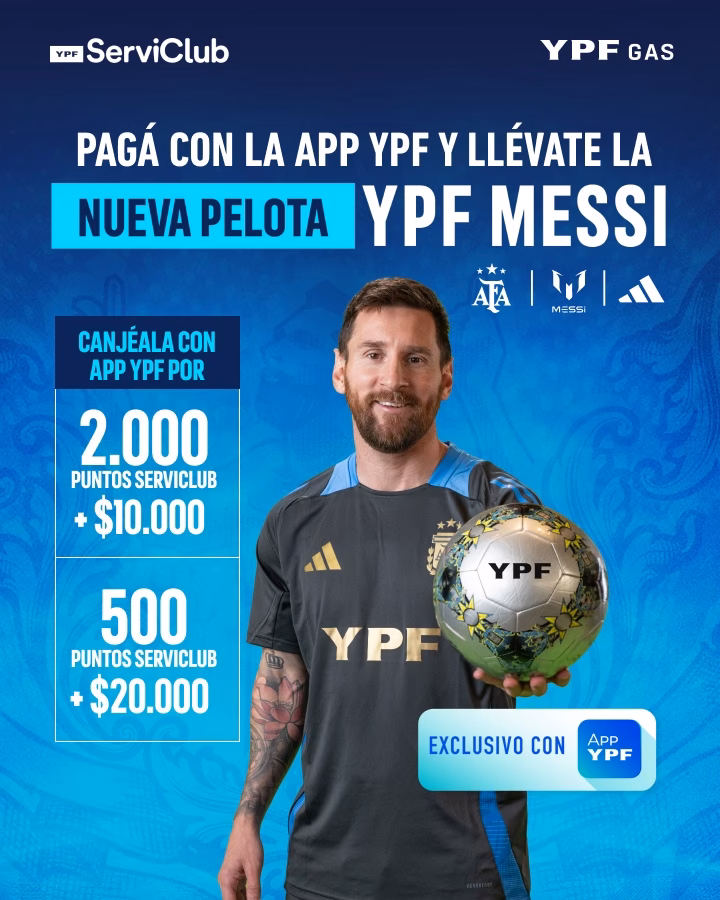 ¿Cuántos puntos se necesitan para comprar la pelota de YPF?