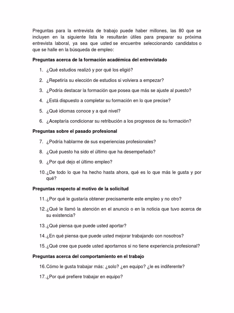 ¿Las 7 preguntas más frecuentes en una entrevista de trabajo?