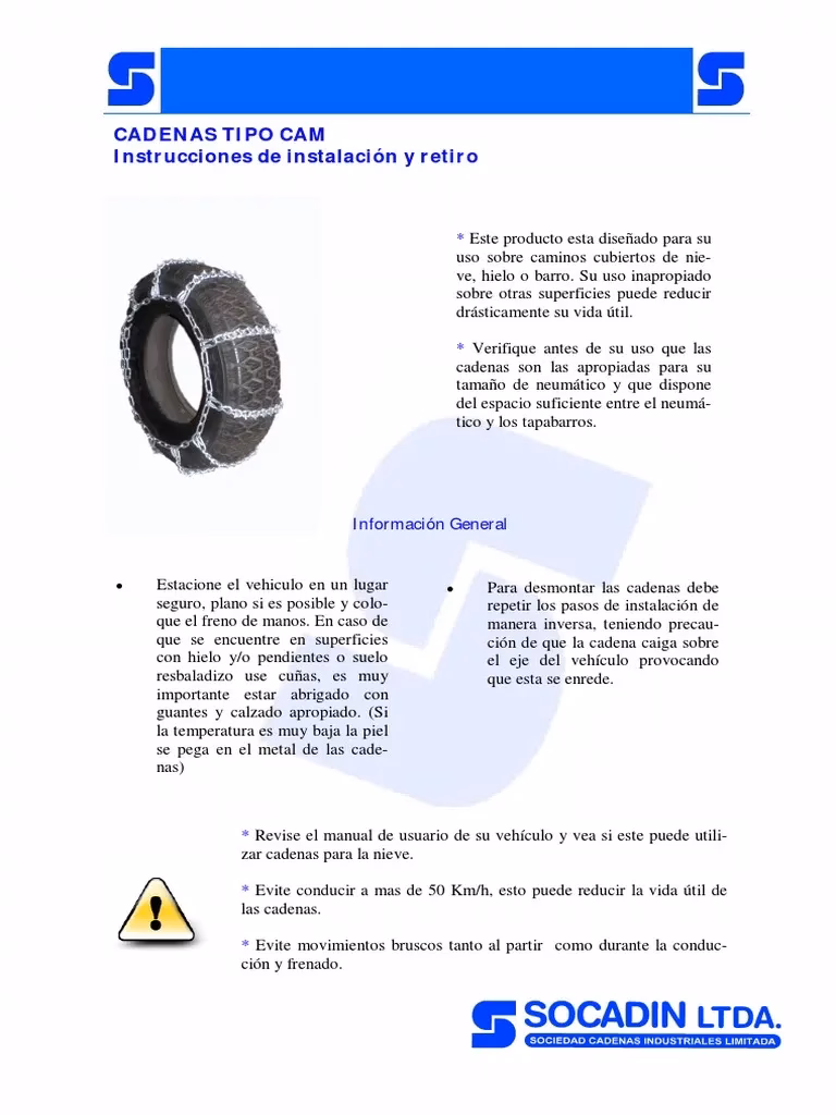 ¿Qué velocidad máxima se puede llevar cuando se circula con cadenas?