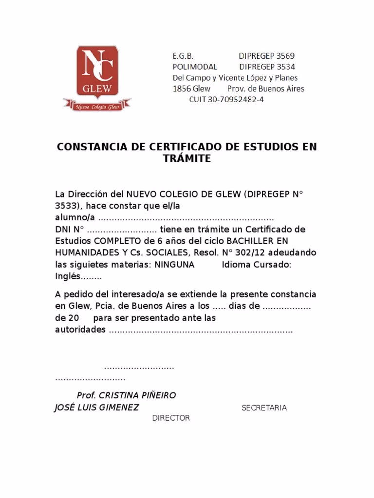 ¿Dónde pedir un Certificado analítico secundario?