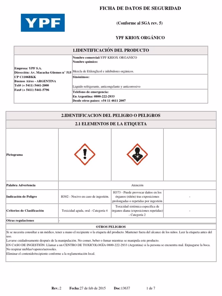 ¿Qué sustancias químicas tiene el anticongelante?