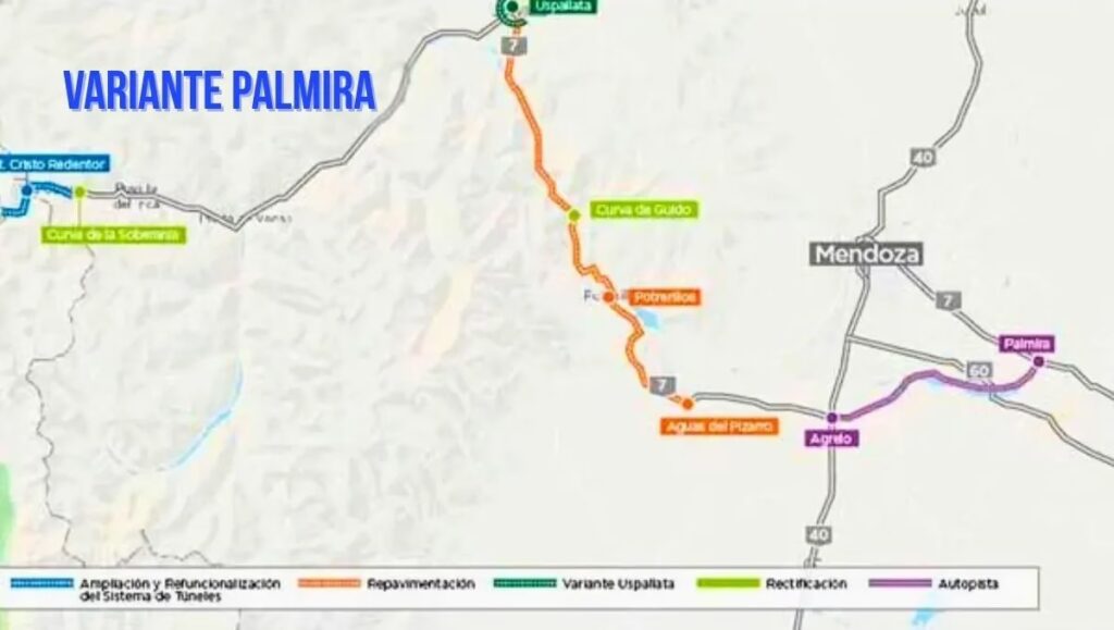 Variante Palmira: 36,5 km de progreso para Mendoza